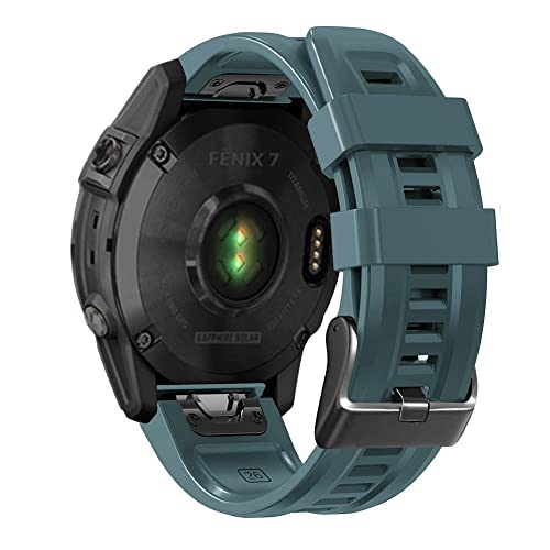 BANDKIT 26 22 mm Silikon-Schnellverschluss-Uhrenarmband für Garmin Fenix 7X 6X 5X 3HR Watch Easyfit Armband für Fenix 7 6 5 Watch, 22mm Fenix 6-6Pro, Achat von BANDKIT