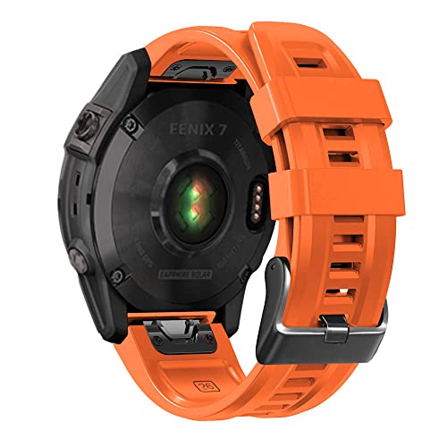 BANDKIT 26 22 mm Silikon-Schnellverschluss-Uhrenarmband für Garmin Fenix 7X 6X 5X 3HR Watch Easyfit Armband für Fenix 7 6 5 Watch, 22mm Fenix 7, Achat von BANDKIT