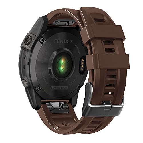 BANDKIT 26 22 mm Silikon-Schnellverschluss-Uhrenarmband für Garmin Fenix 7X 6X 5X 3HR Watch Easyfit Armband für Fenix 7 6 5 Watch, 26mm Fenix 3 3HR-D2, Achat von BANDKIT