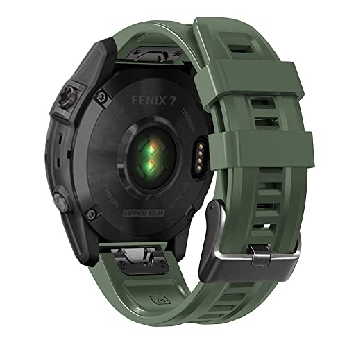 BANDKIT 26 22 mm Silikon-Schnellverschluss-Uhrenarmband für Garmin Fenix 7X 6X 5X 3HR Watch Easyfit Armband für Fenix 7 6 5 Watch, 26mm Fenix 7X, Achat von BANDKIT