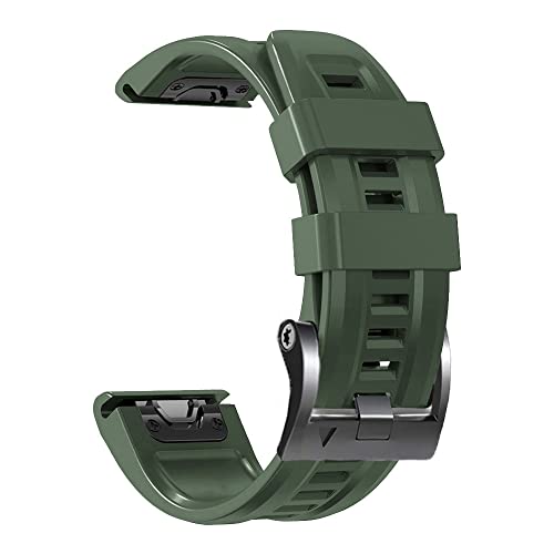 BANDKIT 26 22 mm Silikonarmband für Garmin Epix Smart Watch Fenix 7 7X 5 5X Plus 6 6X Pro 3HR Schnellverschluss-Armband Correa, 26mm Descent Mk1 MK2, Achat von BANDKIT