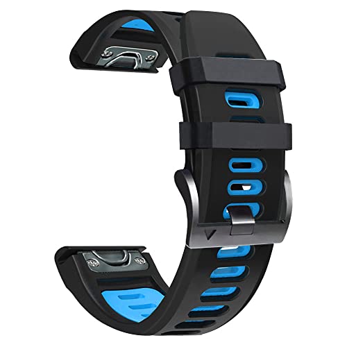 BANDKIT 26 bis 22 mm Armband für Garmin Fenix 7 7X 5 5X Plus 6 6XPro aus weichem Silikon, einfach zu installieren MK1/D2/Tactix 7 Pro Smart Watch, 22 mm für Fenix 7-EPIX, Achat, 22mm For Fenix 7-EPIX, von BANDKIT