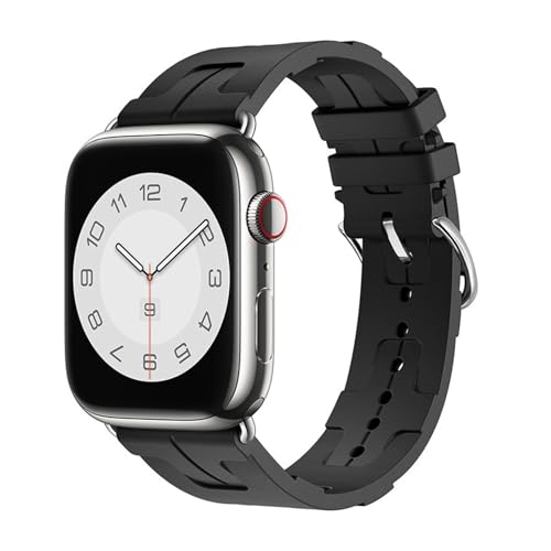 BANDKIT FKM Uhrenarmband für Apple Watch, 49 mm, 45 mm, 44 mm, Fluorkautschuk, 10., 46 mm, 42 mm, wasserdichtes Armband, S10 46mm, Achat von BANDKIT