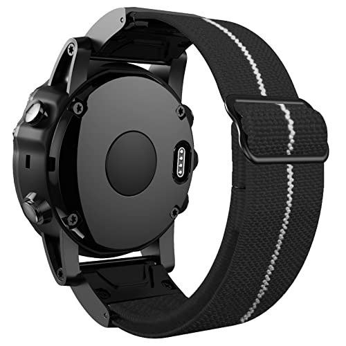 BANDKIT Für Garmin Fenix6 6S 6X Pro Solar-Smartwatch-Armband, Nylonschlaufe, elastisch, für Garmin Fenix 5X 5 Descent MK1 MK2 Schnellverschluss-Armband, 26mm Fenix 6X 6XPro, Achat von BANDKIT