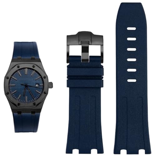 BANDKIT Gummi-Silikonarmband für AP Abby 15703 Royal Oak Offshore-Serie, Uhrenarmband, 28 mm, 28mm-with logo, Achat BANDKIT Gummi-Silikonarmband für AP Abby 15703 Royal Oak Offshore-Serie, Uhrenarmband, 28 mm, 28mm-with logo, Achat von BANDKIT
