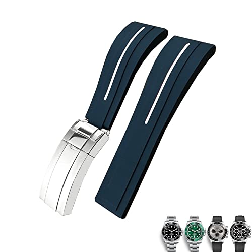 BANDKIT Gummi-Uhrenarmband für Rolex GMT OYSTERFLEX Daytona Submariner Deep Sea wasserdichtes Armband, 20 mm / 21 mm, 20 mm, Achat von BANDKIT