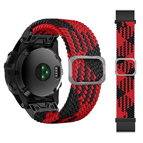BANDKIT HOT22 Quickfit-Uhrenarmband für Garmin Fenix 7 7X 6 6X Pro 5X 5 Plus 3HR 935 945 S60 MK1 Geflochtenes Solo Loop Nylon-Armband, For Fenix 6 5 Plus 945, Achat von BANDKIT