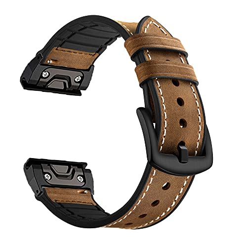 BANDKIT Lederarmband für Garmin Fenix 7 7X 5/5X Plus/6/6X Pro/MK1/935 Smart-Armband 22 26 mm, schnell anzubringen, Armband, For Fenix 6X 5X Plus, Achat BANDKIT Lederarmband für Garmin Fenix 7 7X 5/5X Plus/6/6X Pro/MK1/935 Smart-Armband 22 26 mm, schnell anzubringen, Armband, For Fenix 6X 5X Plus, Achat von BANDKIT