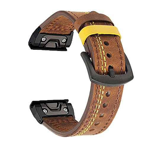 BANDKIT Lederarmband für Garmin Fenix 7 7X 5/5X Plus/6/6X Pro/MK1/935 Smart-Armband 22 26 mm, schnell anzubringen, Armband, For Fenix 6X 5X Plus, Achat BANDKIT Lederarmband für Garmin Fenix 7 7X 5/5X Plus/6/6X Pro/MK1/935 Smart-Armband 22 26 mm, schnell anzubringen, Armband, For Fenix 6X 5X Plus, Achat von BANDKIT
