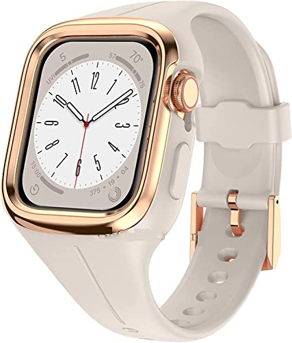 BANDKIT Modifikationsset, Silikonband mit Metallgehäuse, für Apple Watch 8, 7, 41 mm, Damen-Armband-Zubehör, für iWatch 40 mm, 6, 5, 4, 3 SE, For 40mm, Achat von BANDKIT