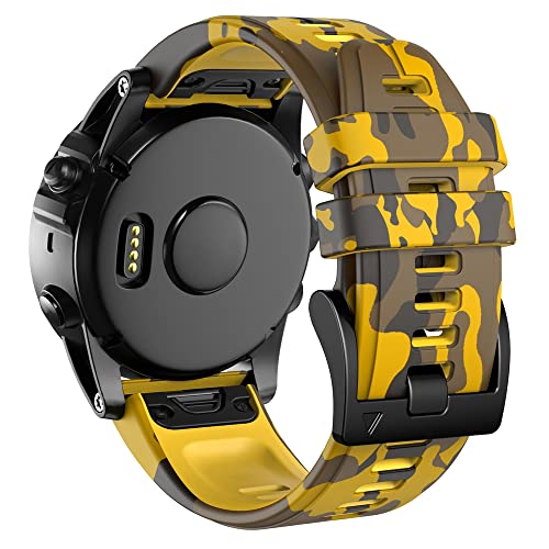 BANDKIT Quickfit-Lederarmband für Garmin Fenix 7X 6X 5X 22 mm, Silikon-Easyfit-Armband für Fenix 7 6 5 955 Epix Watch, 26 mm, Achat von BANDKIT