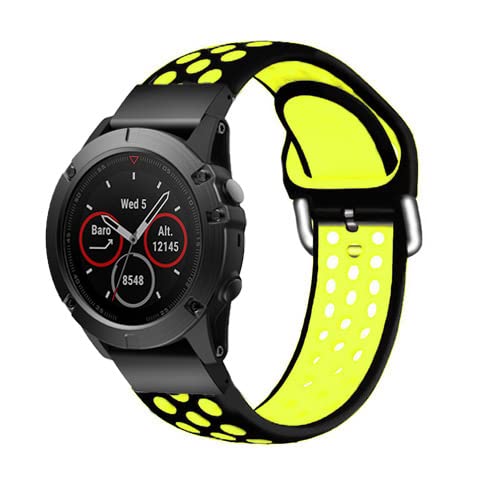 BANDKIT Quickfit-Uhrenarmband für Garmin Fenix 6 6X Pro 5X 5 Plus 3HR 935 945 S60, Silikonband, Schnellverschluss-Armband, 22 mm, 26 mm, 26mm D2 MK2i Enduro, Achat von BANDKIT