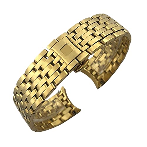 BANDKIT Uhrenarmband aus Edelstahl mit gebogenem Ende, 16 mm, 19 mm, 20 mm, 316L, für Omega DE VILLE PRESTIGE Orbis Edition Uhrenarmband, Faltschließe, 16 mm, Achat von BANDKIT