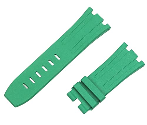 BANDKIT Uhrenarmband für Audemars und Piguet 15703 15710 15706 (grünes Armband, 28 mm große, goldfarbene Schnalle) von BANDKIT