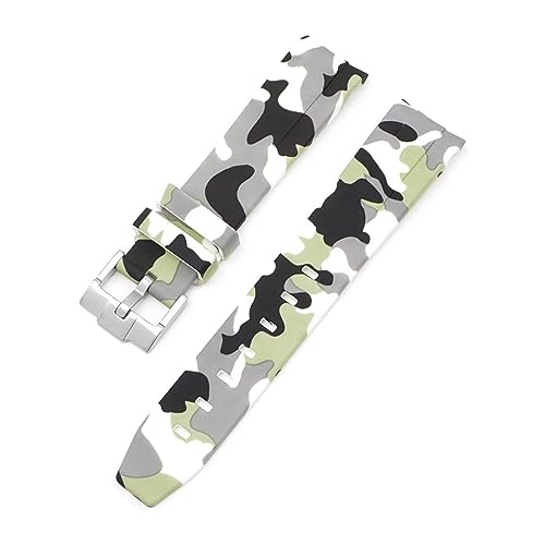 BANDKIT Uhrenarmband mit gebogenem Ende, 20 mm, natürliches Fluorkautschuk, Ersatz für Rolex-Armband, Submariner Explorer, 2 Rollen, 20 mm, Achat von BANDKIT