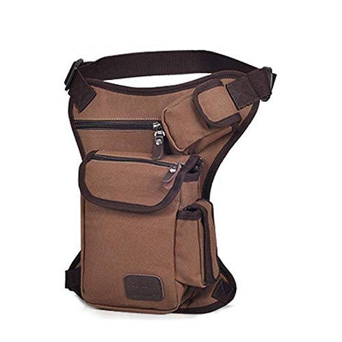 Beintasche Motorrad,Beintasche Männer Canvas Drop Bein Tasche Taille Tasche Hosen Tasche Hosen Tasche Hüfte Wiege Reise Multifunktionale Motorrad Messenger Schulter Tasche(2) von BANGHA