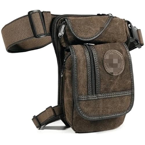 Beintasche Motorrad,Beintasche Männer Leinwand Taille Stich Bein Tasche Oberschenkel Hüfte Gürtel Butt Reiten Reiten Motorrad Messenger Schulter Tasche von BANGHA