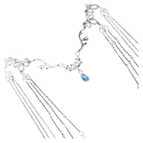 Kopfkette,Kopfschmuck,Kopfkette Gold Handgemachte süße Hochzeit Kopfschmuck Kristall Braut Kopf Kette Haarschmuck for Frauen Strass Stirn Stirnband Zubehör von BANGHA