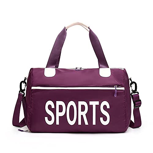 Sporttasche，Gym Bag Frauen Fitness Sporttasche Reisetasche Sporttraining (Color : Purple) von BANGHA
