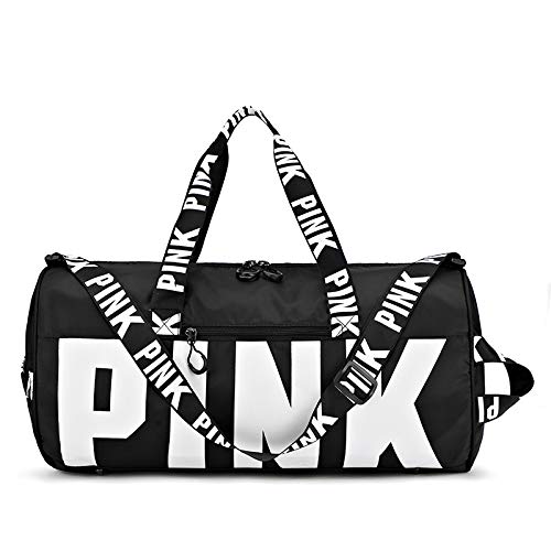 Sporttasche，Gym Bag Frauen Reisetasche Weibliche Fitness Training Duffle Bag für Reise Große Kapazität wasserdichte Fitnessstudio Sporttasche (Color : Black) von BANGHA