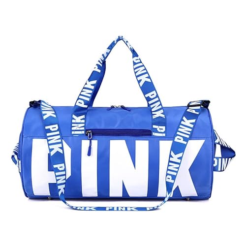 Sporttasche，Gym Bag Frauen Reisetasche Weibliche Fitness Training Duffle Bag für Reise Große Kapazität wasserdichte Fitnessstudio Sporttasche (Color : Blue A) von BANGHA