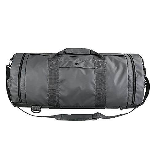 Sporttasche，Gym Bag Messenger Bag Große Kapazität Gepäckpackung Trockene nasse Trennung Sport Fitness Bag (Color : Gray) von BANGHA