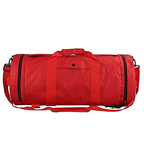 Sporttasche，Gym Bag Messenger Bag Große Kapazität Gepäckpackung Trockene nasse Trennung Sport Fitness Bag (Color : Red) von BANGHA