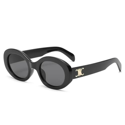 BANGN Sonnenbrille Damen/Herren, Retro Trendy Klassische Runden Brille,Vintage Sonnenbrille Rave Brille,UV-Schutz-Sonnenbrille für Draußen (A) von BANGN