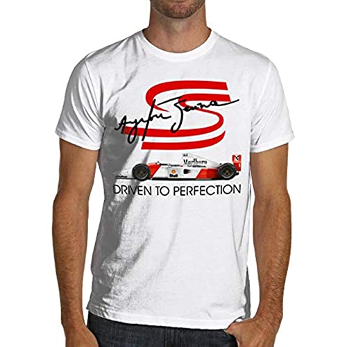 Ayrton Senna T-Shirt Unisex Men Tees T-Shirt White M Ayrton Senna T-Shirt Unisex Men Tees T-Shirt White M von BANGNL
