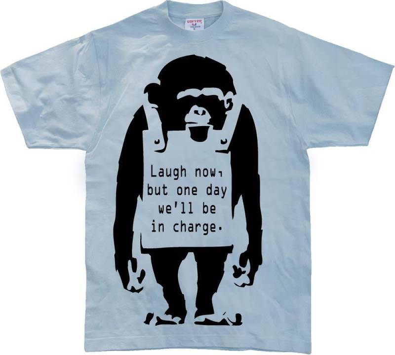 BANKSY T-Shirt Laugh Now T-Shirt von BANKSY