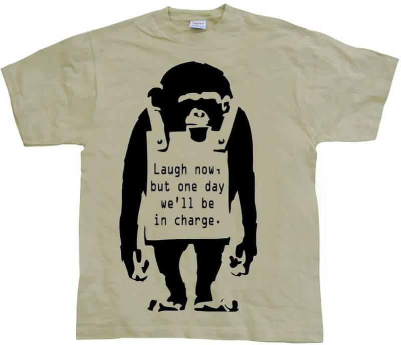 BANKSY T-Shirt Laugh Now T-Shirt von BANKSY