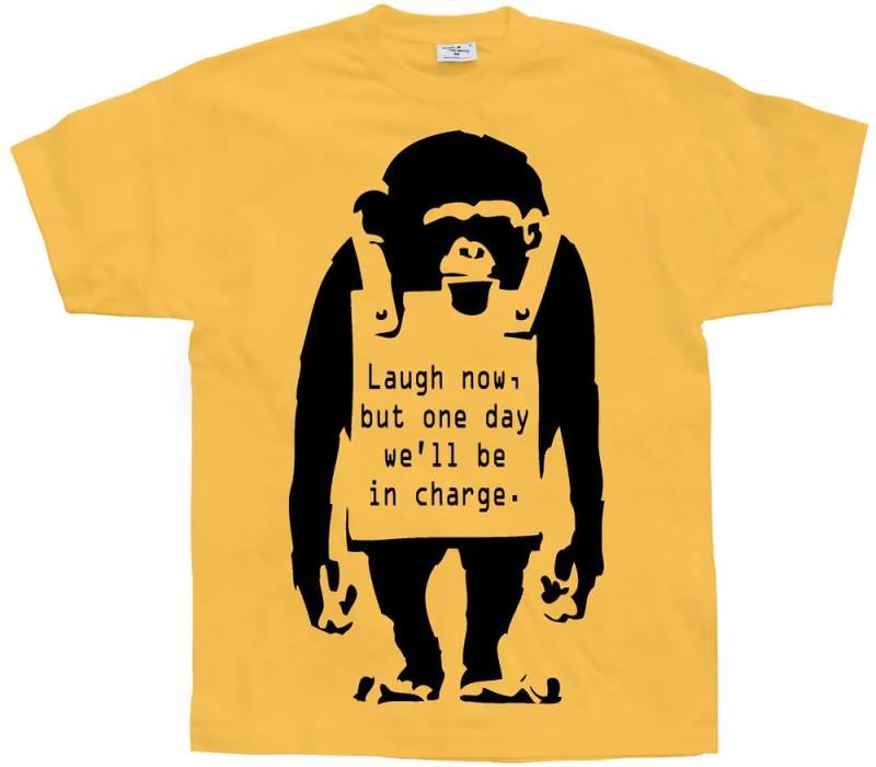 BANKSY T-Shirt Laugh Now T-Shirt von BANKSY