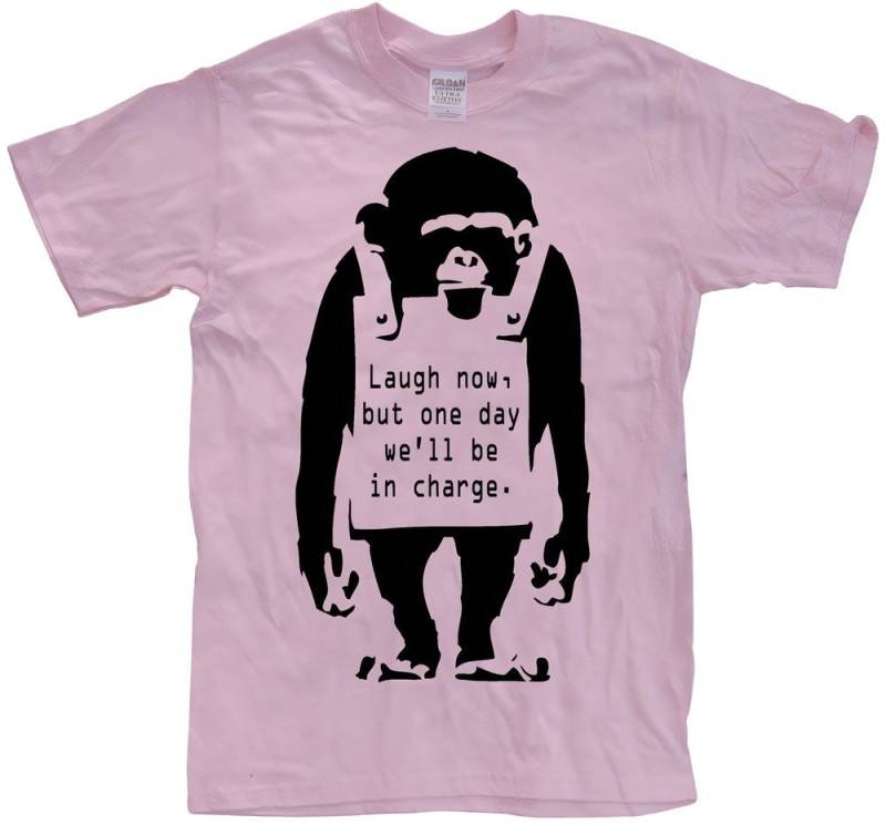 BANKSY T-Shirt Laugh Now T-Shirt von BANKSY