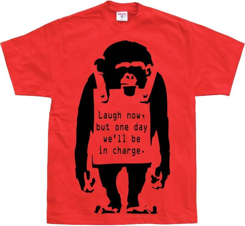BANKSY T-Shirt Laugh Now T-Shirt von BANKSY