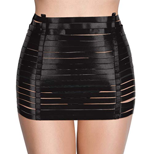 BANSSGOTH Damen Body Harness Strumpfband Gürtel Dessous Vollkäfig Beingürtel Punk Gothic Festival Rave Stretchy Stoff einstellbare Größe (Schwarz) von BANSSGOTH