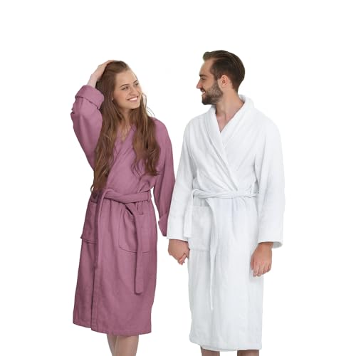 Banzaii Unisex Bademantel mit Kapuze, 100% Baumwolle – Damen und Herren Bademantel Lavendelfarbe - Größe S von BANZAII TEXTILE INNOVATOR ONLINE
