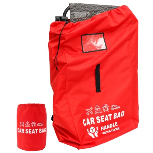 BAODBF Kinderwagen Reisetasche,Kinderwagen Transporttasche,Transporttasche Buggy Flugzeug,Transporttaschen für Kinderwagen,Robust & Wasserdicht,55×35×120CM,Rot von BAODBF