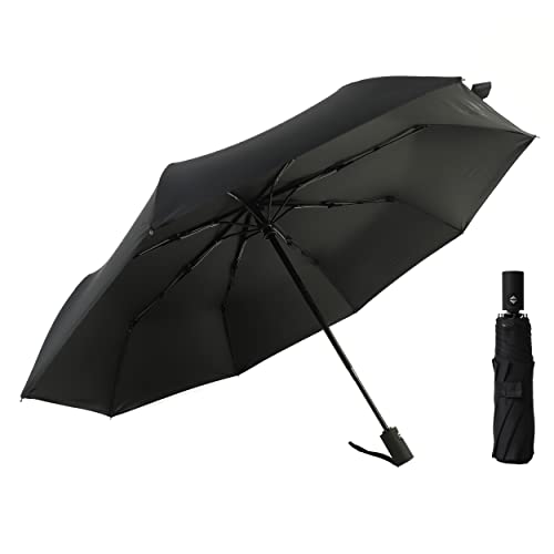BAODINI Kleiner UV-Schutz-Reiseschirm Kompakt für Regen und Sonne UPF 50+ Winddicht Tragbarer 42 Zoll Regenschirm für Frauen und Männer von BAODINI