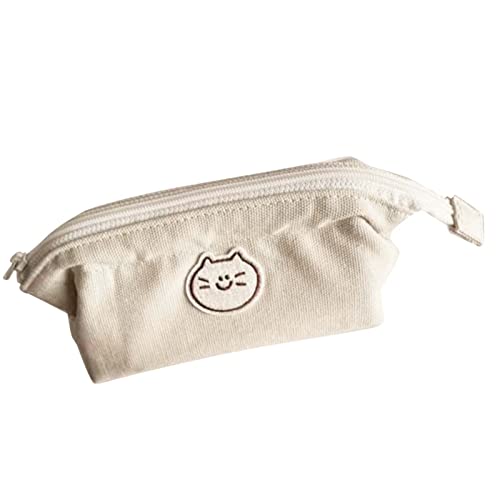 Bleistiftbeutel Katzenbeutel Schreibwarenbeutel groß für Frisch für Ins Stil Hund für Leinwand Kapazität für Halter Süßer Geldbeutel Tierstil für Kreaturstil Baggie Pen (Kätzchen) von BAOFUYA