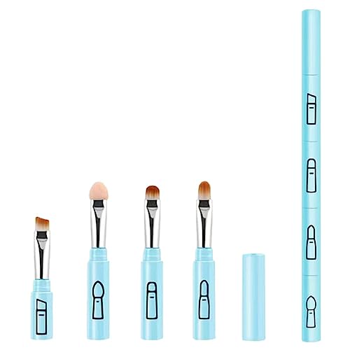 4-in-1-Make-up-Pinsel-Set, Tragbare abnehmbare Foundation-Pinsel, Stiftpinsel-Design, weiche Puder-Lidschatten-Lippengrundierungspinsel, perfekt für die Weihnachtsfeier-Maskerade Baok von BAOK