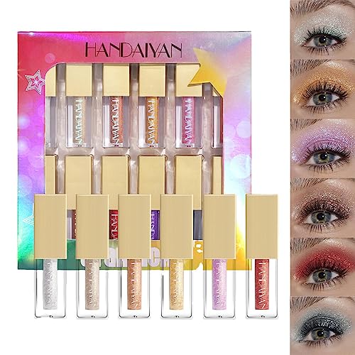 Flüssiges Lidschatten-Set - 12 Farben brillanter Gel-Highlighter | Wasserfestes, schnell trocknendes, langlebiges Glitzerset für glänzendes Make-up Baok von BAOK