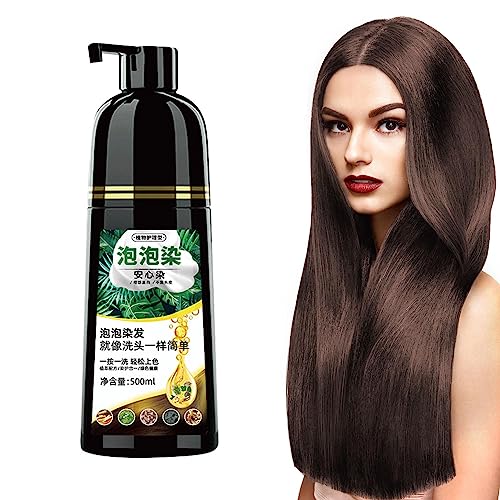 Haarfärbe-Shampoo für Frauen - Langanhaltendes Haarfarbshampoo - Farbshampoo, langanhaltendes Selbstpflege-DIY-Haarfärben, einfaches Haarfärben, Haarfärbe-Shampoo Baok von BAOK