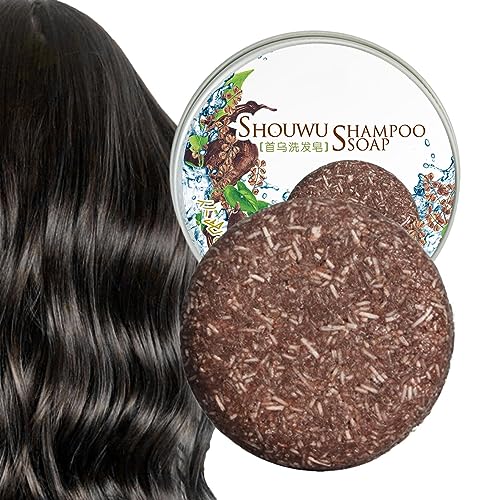 Riegelshampoo für graues Haar | Natürliche Verdunkelungsseife Multiflorum Rosmarin,1,94-Unzen-Festshampoo für graues Haar, feuchtigkeitsspendende, nährende Haarpflege für Frauen und Baok von BAOK