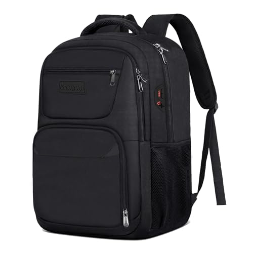 BAOMANYI Rucksack Herren Schulrucksack Teenager für Jungen Mädchen 15.6 Zoll Wasserdicht Laptoptasche Anti Diebstahl Business Arbeit Reisen Rucksack College Schultasche Schwarz Daypack Männer von BAOMANYI