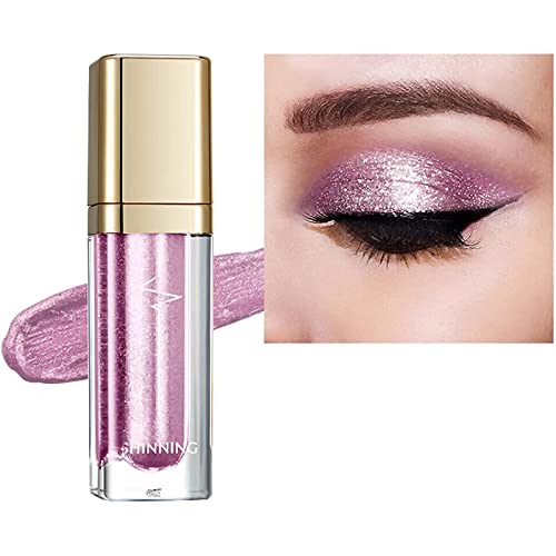 Flüssiger Lidschatten Glitzer Wasserfest, Liquid Eyeshadow Makeup Langlebig Shiny Glitter Wasserdicht Schimmer (Talkumpuder) von BAOSROY