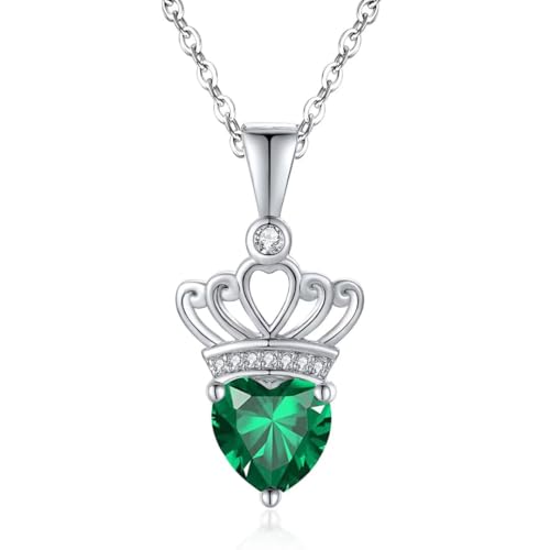 BAOWING Princess Queen Crown Necklace for Girls Heart Birthstone Pendant Necklaces Birthday Jewelry Easter Gifts for Teen Girl May BAOWING Princess Queen Crown Necklace for Girls Heart Birthstone Pendant Necklaces Birthday Jewelry Easter Gifts for Teen Girl May von BAOWING