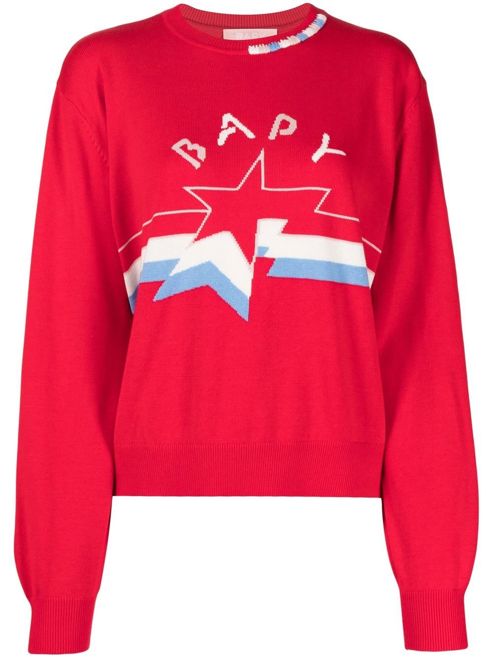 BAPY BY *A BATHING APE® Strickoberteil mit Intarsien-Logo - Rot von BAPY BY *A BATHING APE®