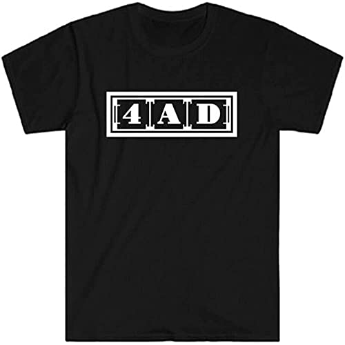 4AD Record Logo Men's Black T-Shirt Size S to von BAQUE