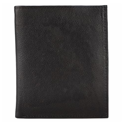 BAR H EQUINE Rodeo Bifold Geldbörse aus echtem Leder, handgeschnitzt, für Damen und Herren, Schwarz, Bebgm102 von BAR H EQUINE