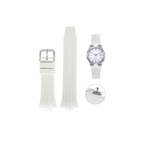 FKM-Gummiband für Citizen Tsuyosa Uhren, Schnellentriegelung, 26 mm, Ersatzarmband für Citizen Tsuyosa Uhren (Weiß, 26 mm) von BARAK WATCHES